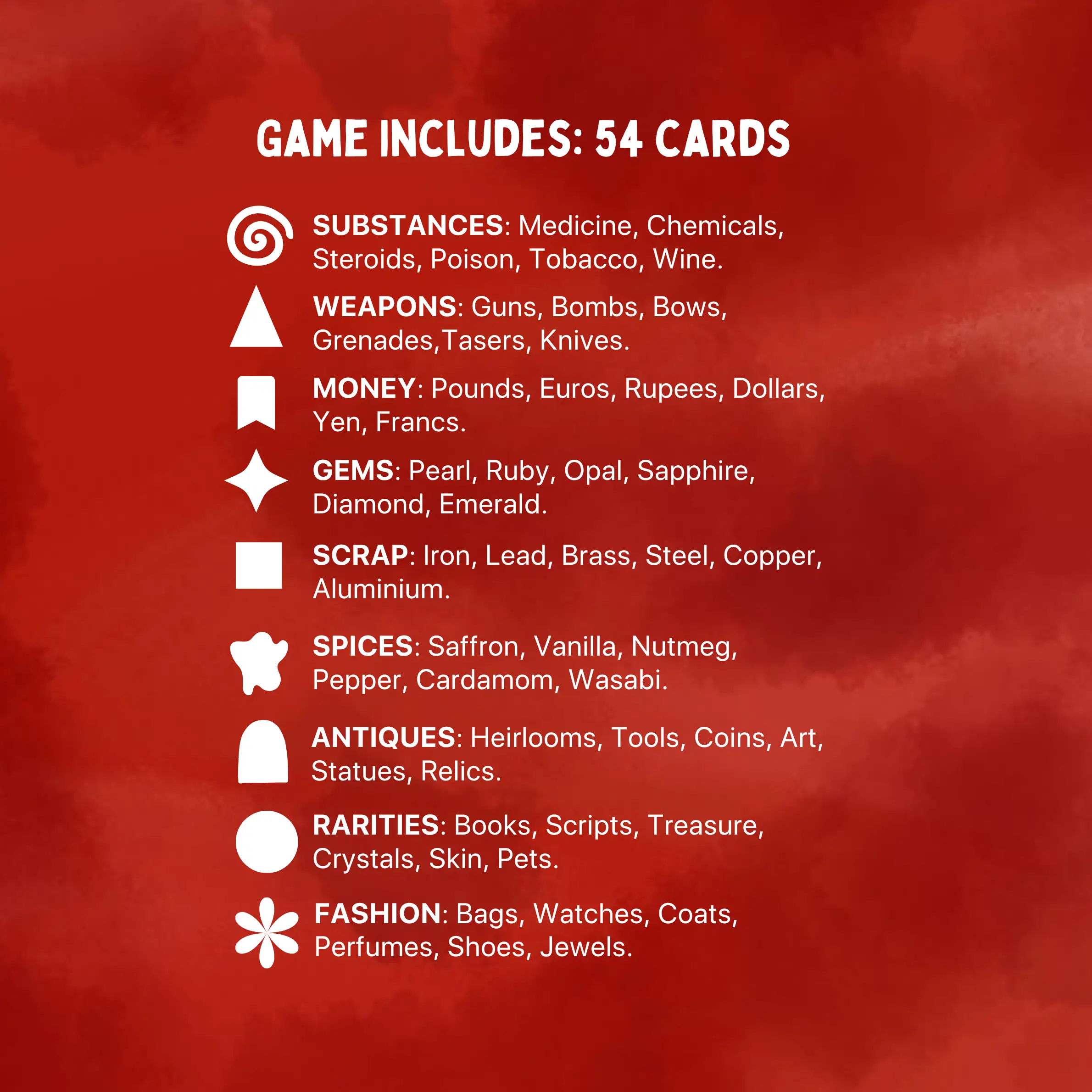 Cantraband game components